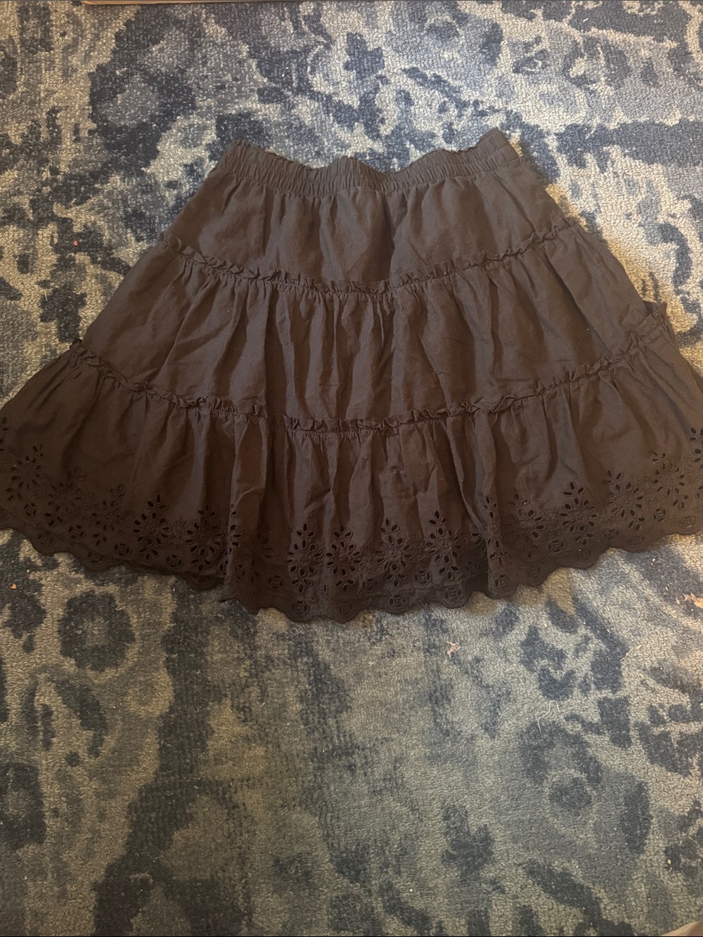 GAP Teen Eyelet Hem Tiered Mini Skirt Size 18-20